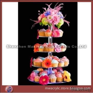 Clear 5 tier bolton acrylic wedding cupcake stand